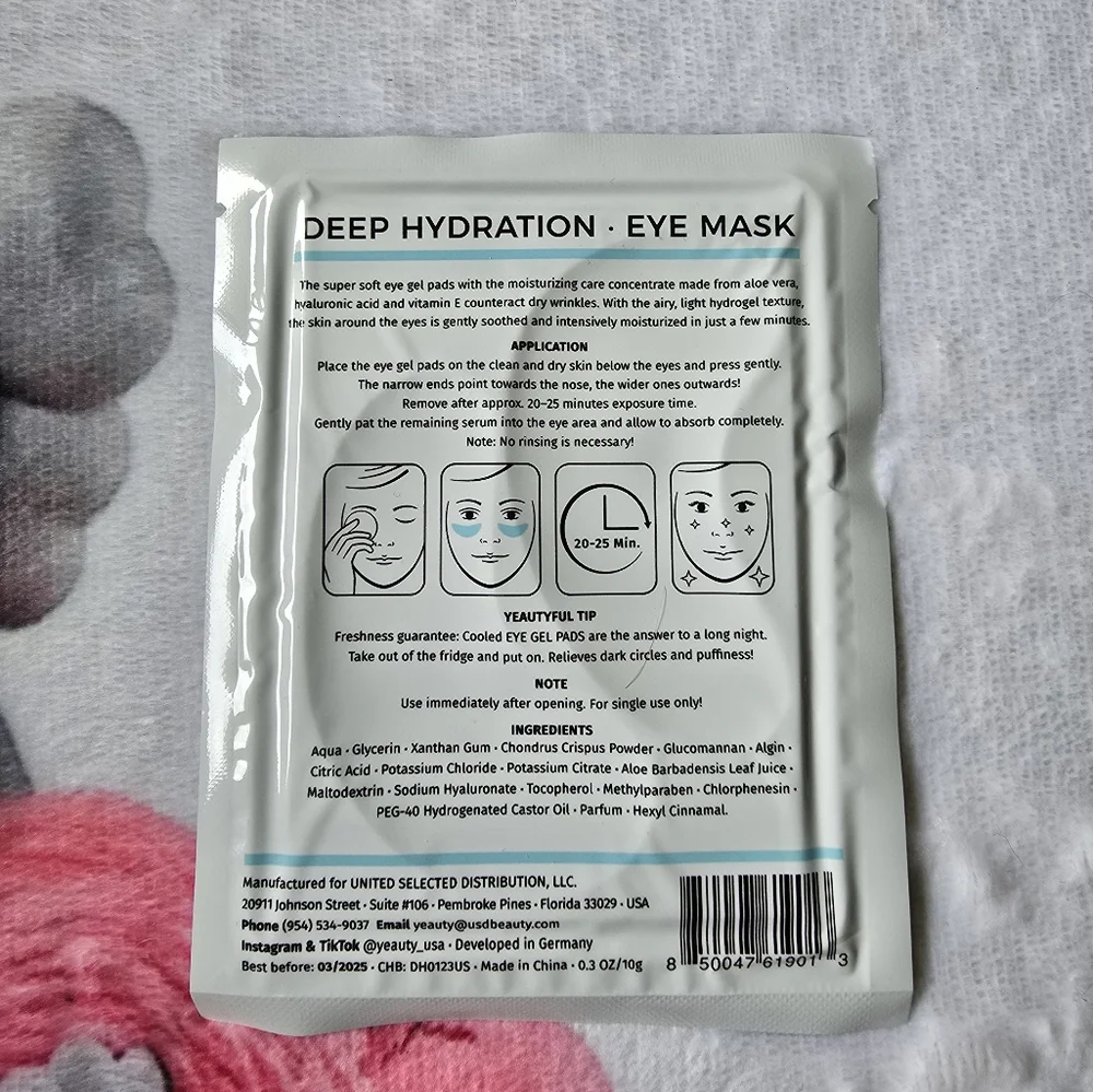 Yeauty Deep Hydration Eye Pad Mask 1 set - Picture 3 of 6